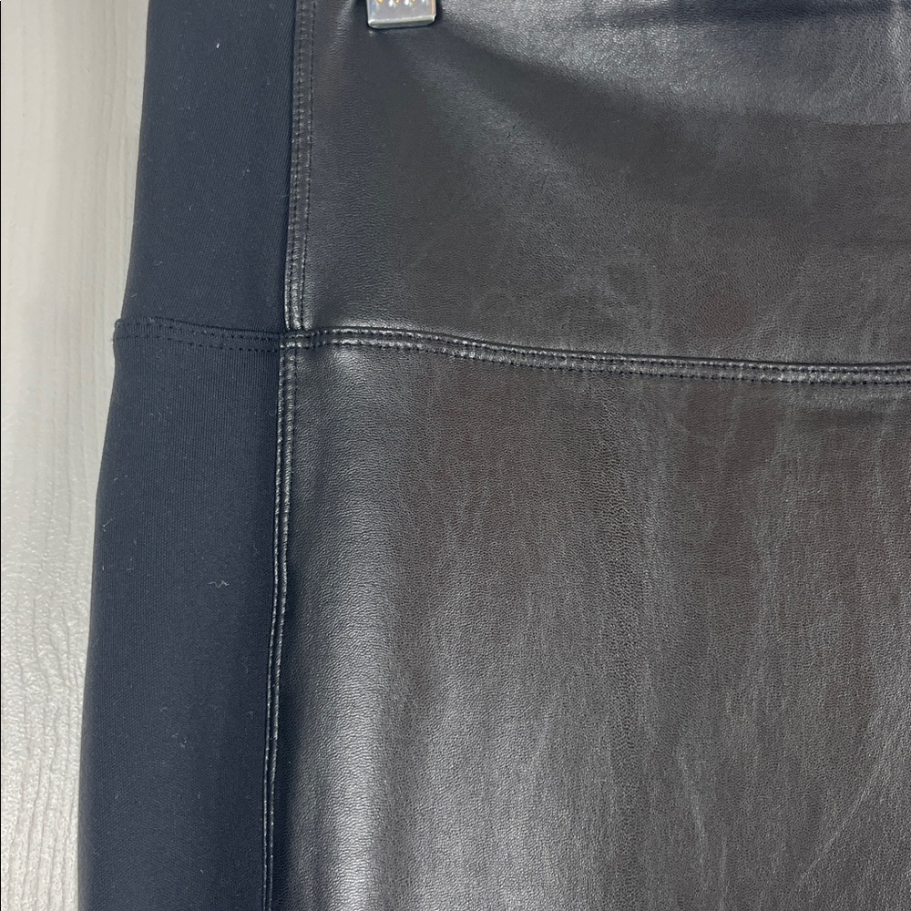 Athleta Delancey Mixed Media Shine Tights Leggings - Faux Leather - Picture 5 of 9
